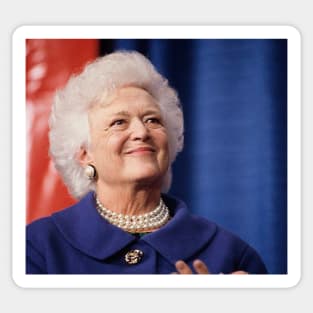 Original Silver Fox Barbara Bush RIP Sticker Sticker